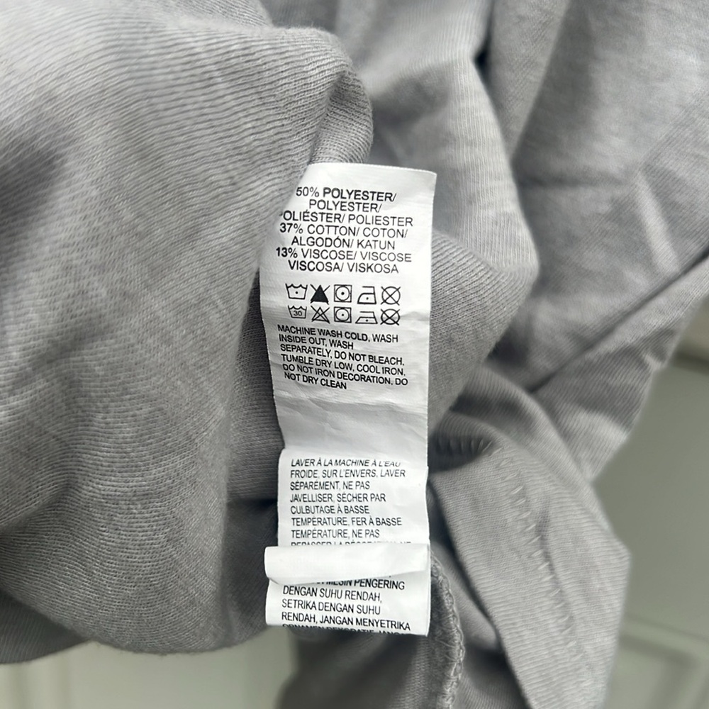 Lucky Brand Gray Cotton Crew Neck Tee - Velvet Feel Graphic - Women’s Size 3X - Picture 5 of 5